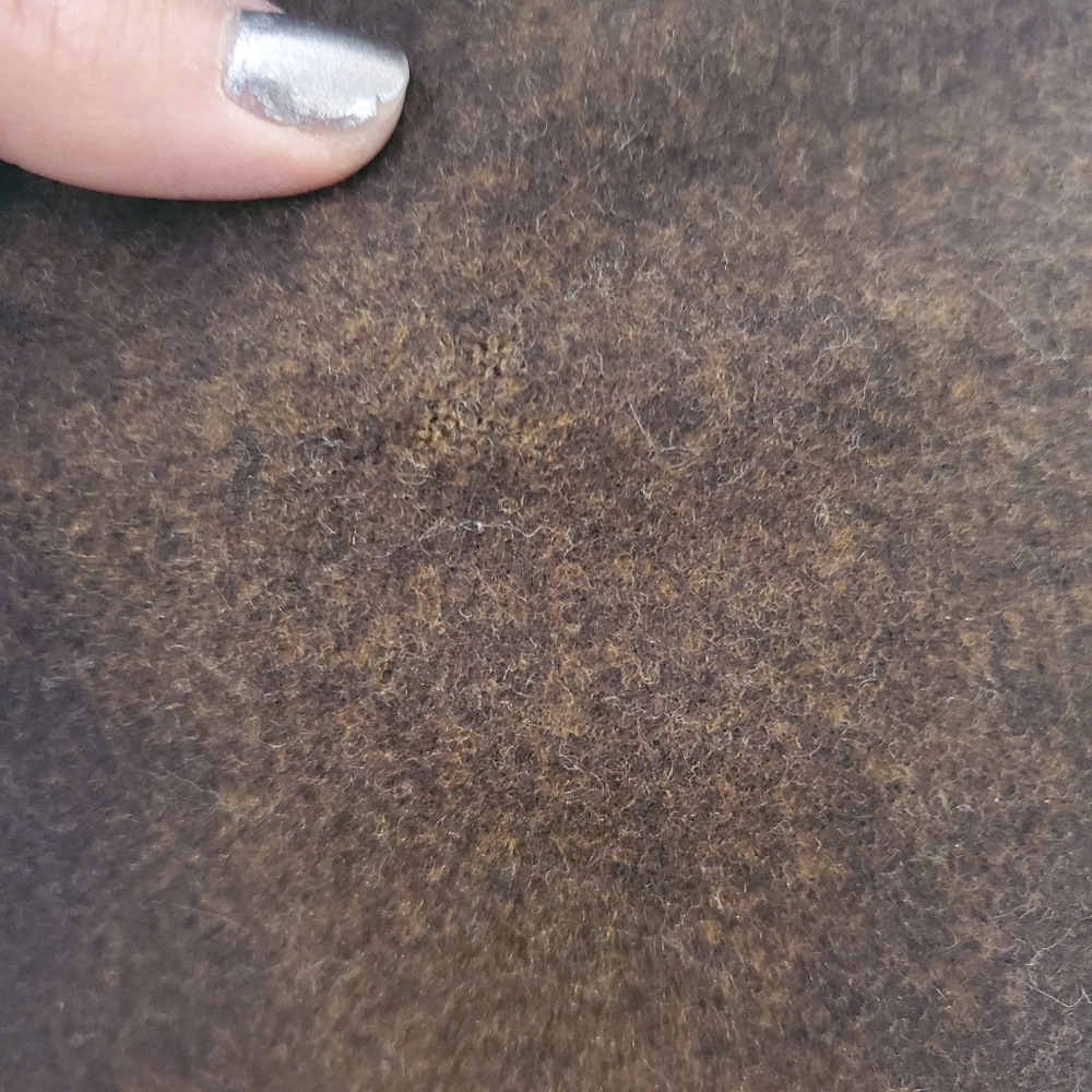 Vintage Canada Chocolate Minimalist Doen Old Money Poncho Cape Rich Wool Heavy - Picture 12 of 12